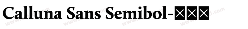 Calluna Sans Semibol字体转换